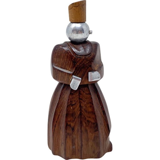 Vintage wooden pepper mill for Peugeot, France 1930
