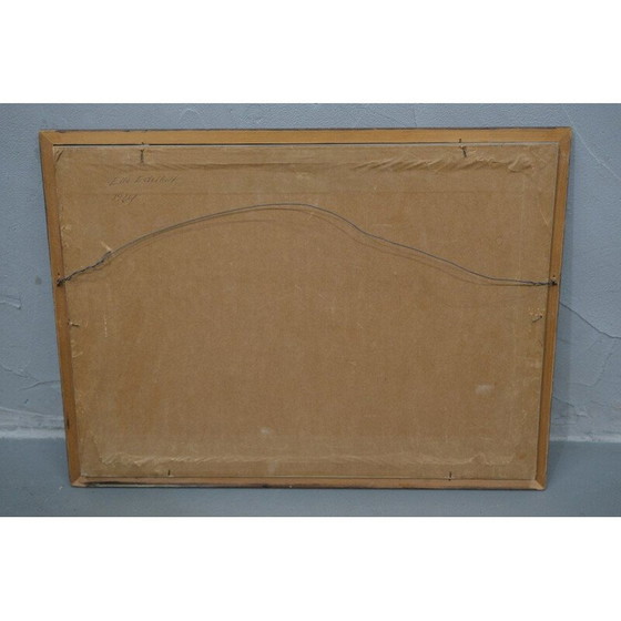 Image 1 of Vintage pastel painting by Elvin Larsson, Sweden 1958