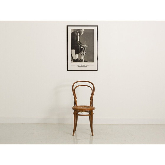 Image 1 of Sedia da bistrot vintage in rovere e canna