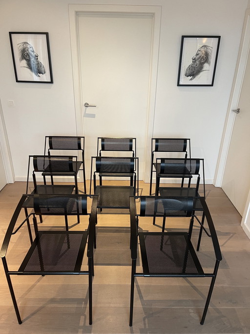 8 X Flye Line Carre VI Chairs