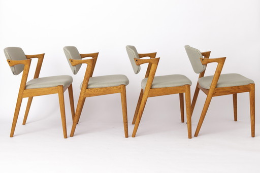 4 Kai Kristiansen Chairs - Model #42 - 1960S, For Schou Andersen Møbelfabrik