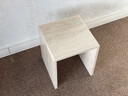 Travertine side table
