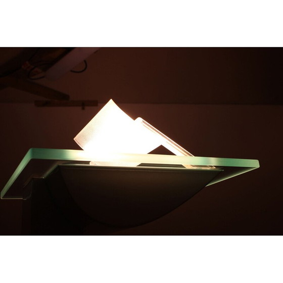 Image 1 of Modernist vintage floor lamp in white metal by Hartmut Engel for Zumtobel, Austria 1980