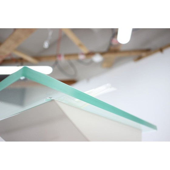 Image 1 of Modernist vintage floor lamp in white metal by Hartmut Engel for Zumtobel, Austria 1980