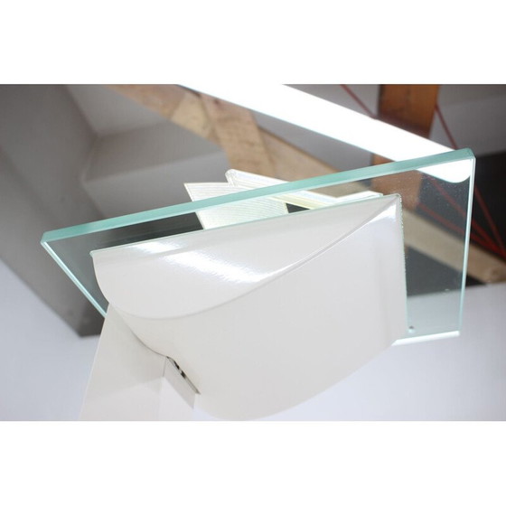 Image 1 of Modernist vintage floor lamp in white metal by Hartmut Engel for Zumtobel, Austria 1980