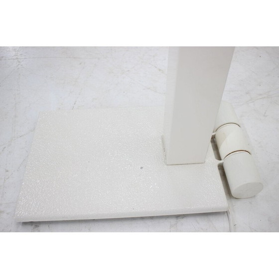 Image 1 of Modernist vintage floor lamp in white metal by Hartmut Engel for Zumtobel, Austria 1980