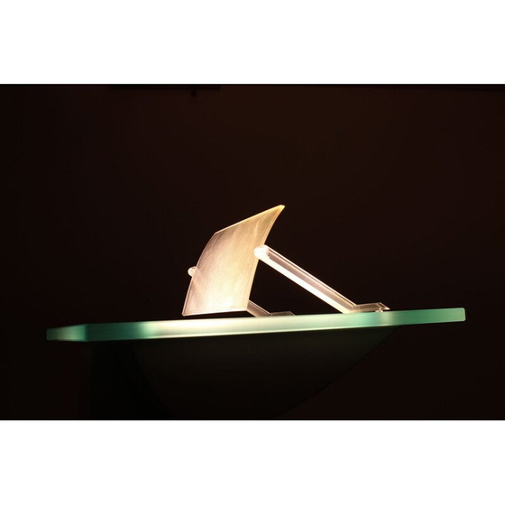 Image 1 of Modernist vintage floor lamp in white metal by Hartmut Engel for Zumtobel, Austria 1980