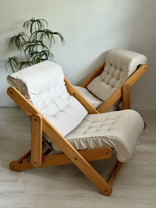 Ensemble de fauteuils "Kon Tiki" Gillis Lundgren Ikea 1970