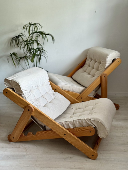 Ensemble de fauteuils "Kon Tiki" Gillis Lundgren Ikea 1970