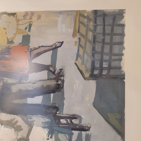 Image 1 of Vintage watercolor "Market" by Juan de Palau