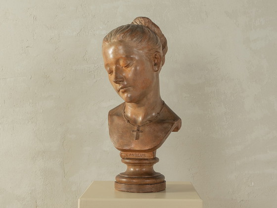 Image 1 of  Terrakotta bust "Candeur", Henri Émile Allouard 