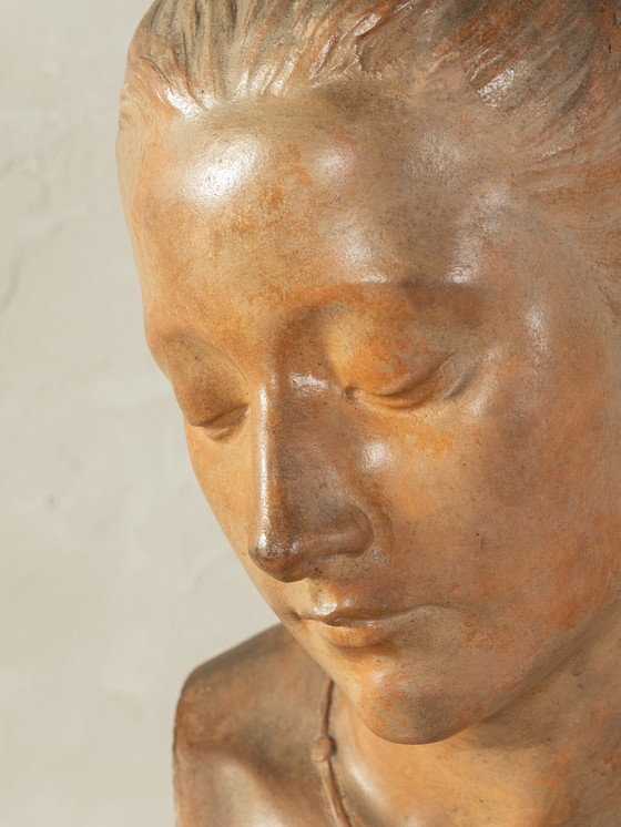 Image 1 of  Terrakotta bust "Candeur", Henri Émile Allouard 