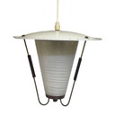 MCM - Vintage ceiling light - With teak wood and copper accents