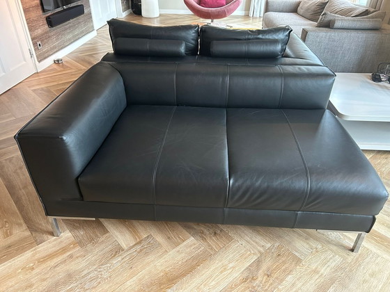 Image 1 of 2X Design On Stock Leather 2-Seater Sofa