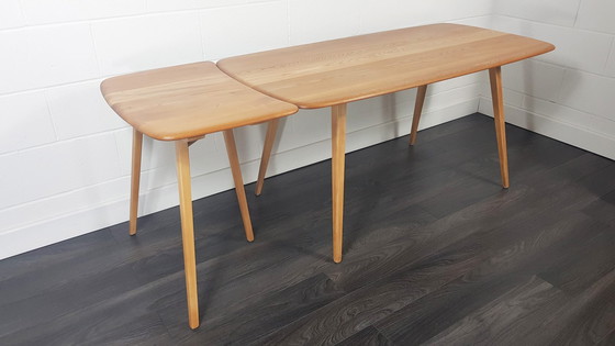 Image 1 of Vintage Ercol Plank Top Dining Table Model Cc 41 By Lucian Ercolani