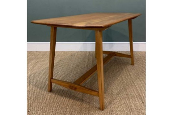 Image 1 of Vintage Ercol Plank Top Dining Table Model Cc 41 By Lucian Ercolani