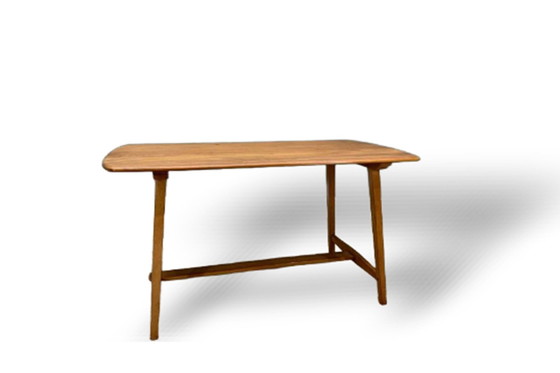 Image 1 of Vintage Ercol Plank Top Dining Table Model Cc 41 By Lucian Ercolani