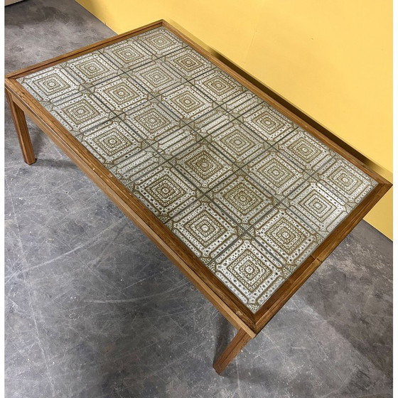 Image 1 of Vintage rosewood coffee table with tiles, Denmark 1960