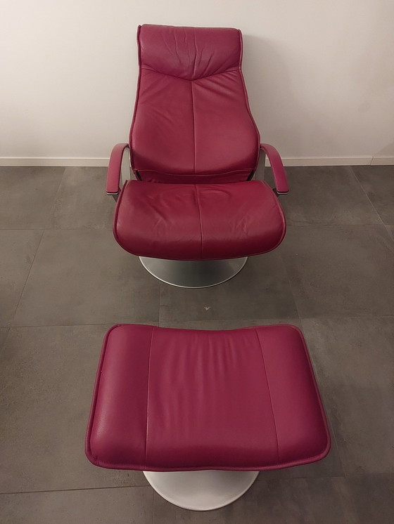 Image 1 of Relax Armchair Swivel, With Footstool