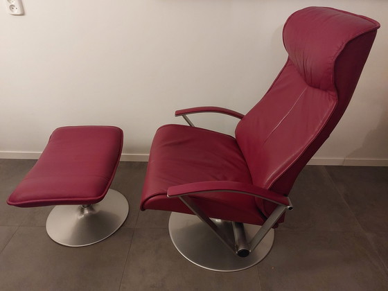 Image 1 of Relax Armchair Swivel, With Footstool