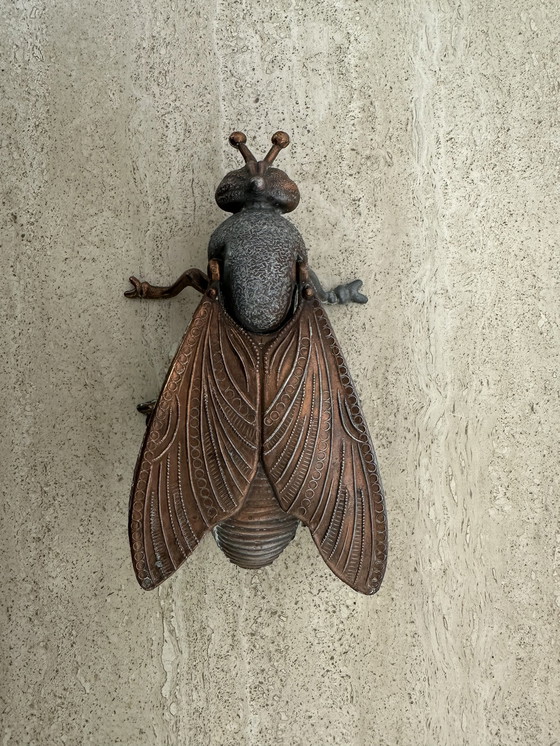 Image 1 of Posacenere vintage in metallo a forma di mosca, anni '70 