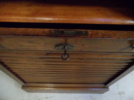 Image 1 of Oak Shutter Cabinet With Drawers