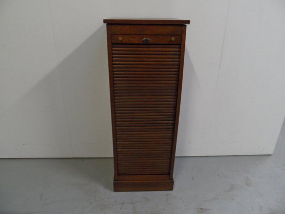 Image 1 of Oak Shutter Cabinet With Drawers