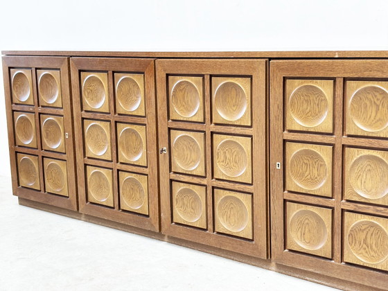 Image 1 of Graphical brutalist sideboard by Gerard Bartels