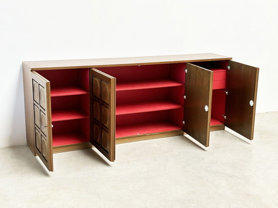 Image 1 of Graphical brutalist sideboard by Gerard Bartels