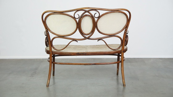 Image 1 of Vintage Thonet Design Bench In Art Nouveau Style