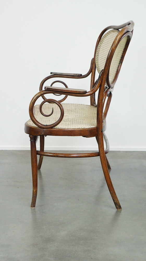 Image 1 of Vintage Thonet Design Bench In Art Nouveau Style