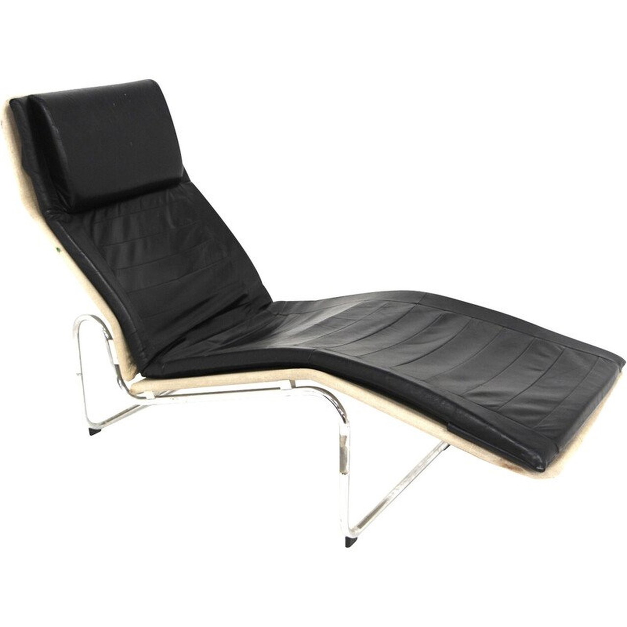 Vintage Kroken leather chaise longue by Christer Blomquist for Mobel Ikea 1980 650 Whoppah