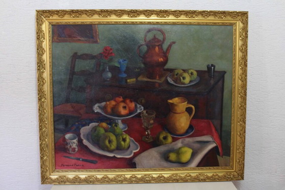 Image 1 of Nature morte à l'huile sur toile de Fernand Fabre