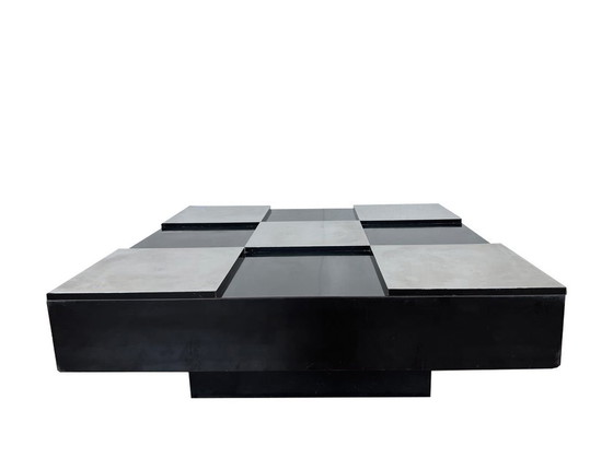 Image 1 of Tavolino da caffè vintage Damier - Mario Sabot - Era spaziale - 1970