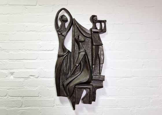 Image 1 of Ceramic Wall Sculpture Paul Vermeire, 1960s