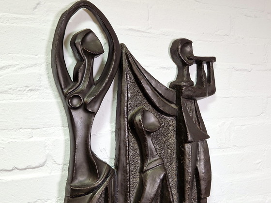 Image 1 of Sculpture murale en céramique Paul Vermeire, années 1960