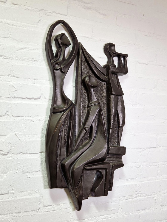 Image 1 of Sculpture murale en céramique Paul Vermeire, années 1960