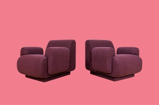 Pair Of Modular Lounge Chairs By Eberhard Geißler, Oelsa, Germany, 1970’S