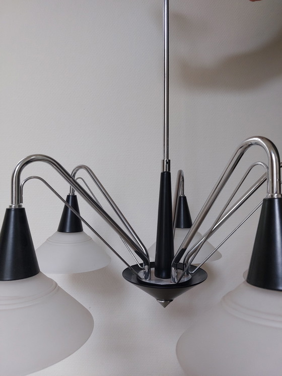 Image 1 of Lampada a sospensione massiccia vintage in stile spaziale