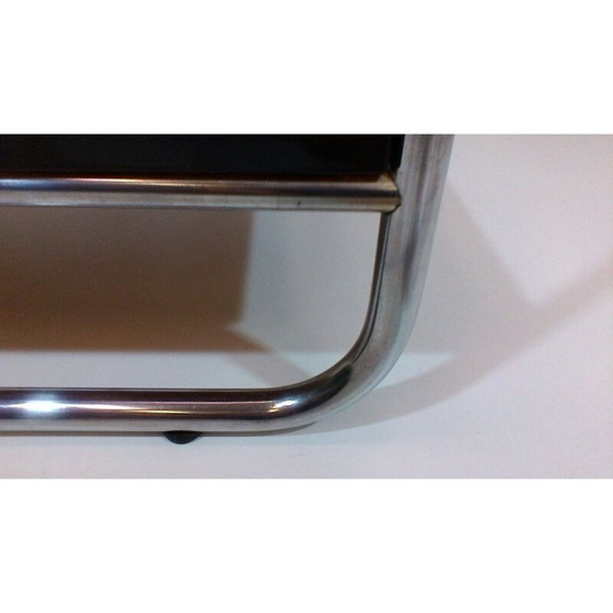 Image 1 of Vintage steel and wood coffee table by Jindřich Halabala for Bystřice pod Hostynem, Czechoslovakia