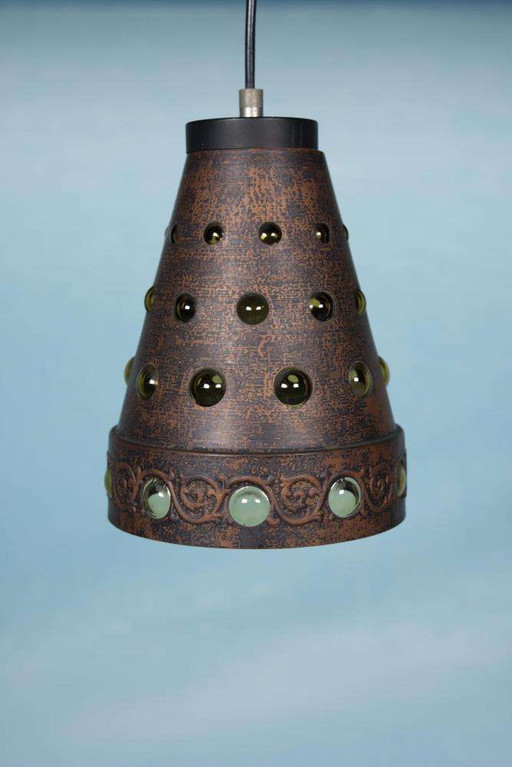 Lampada a sospensione vintage Peil &amp; Putzler, brutalista anni '50/'60