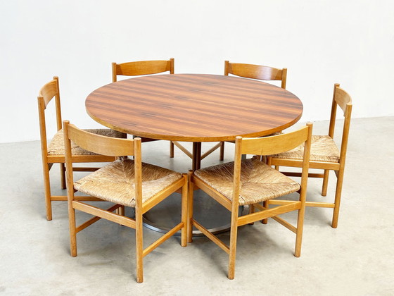 Image 1 of Italian rosewood round dining table