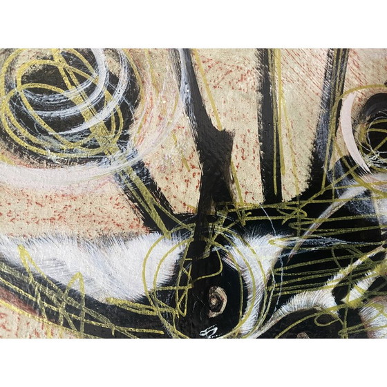 Image 1 of Vintage oil on canvas The Royal Lynx by André Ferrand, 1999