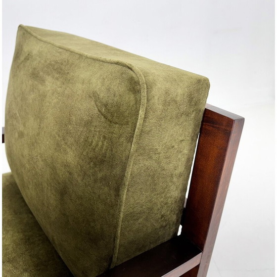 Image 1 of Pair of vintage Art Deco armchairs in beech wood, 1930