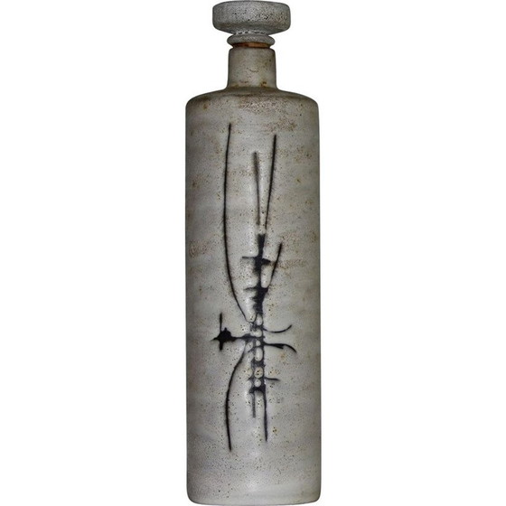 Image 1 of Vintage ceramic bottle by Henri Cimal Vallauris, 1950