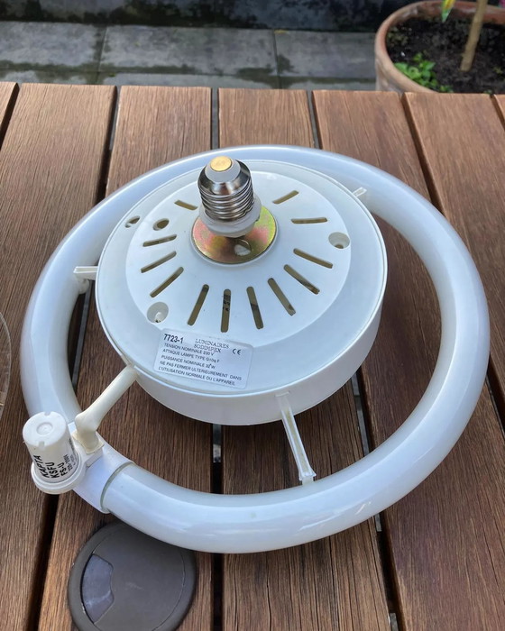 Image 1 of Lampe suspendue en verre vintage