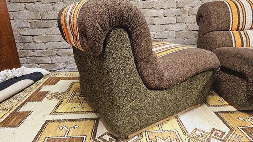 Pair De Chauffeuses 1970 Vintage