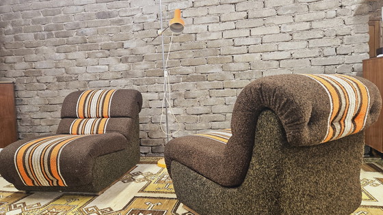 Image 1 of Pair De Chauffeuses 1970 Vintage