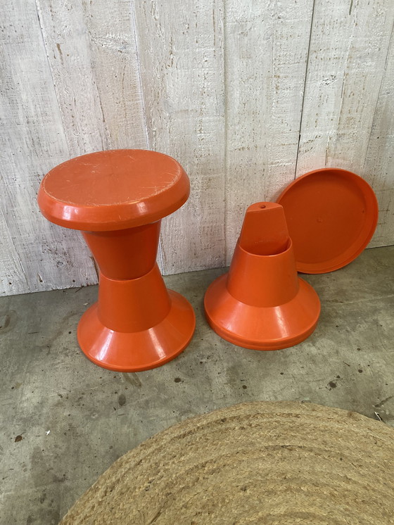 Image 1 of Pair Of Tamtam Stools 1970