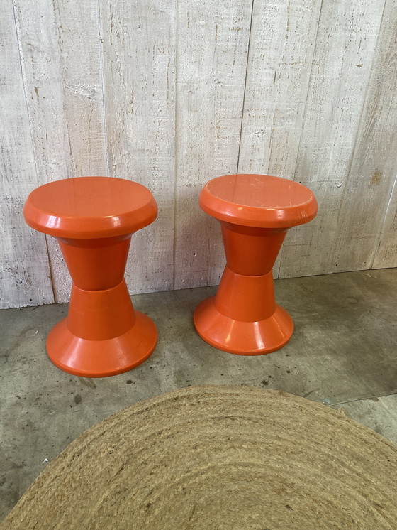 Image 1 of Pair Of Tamtam Stools 1970